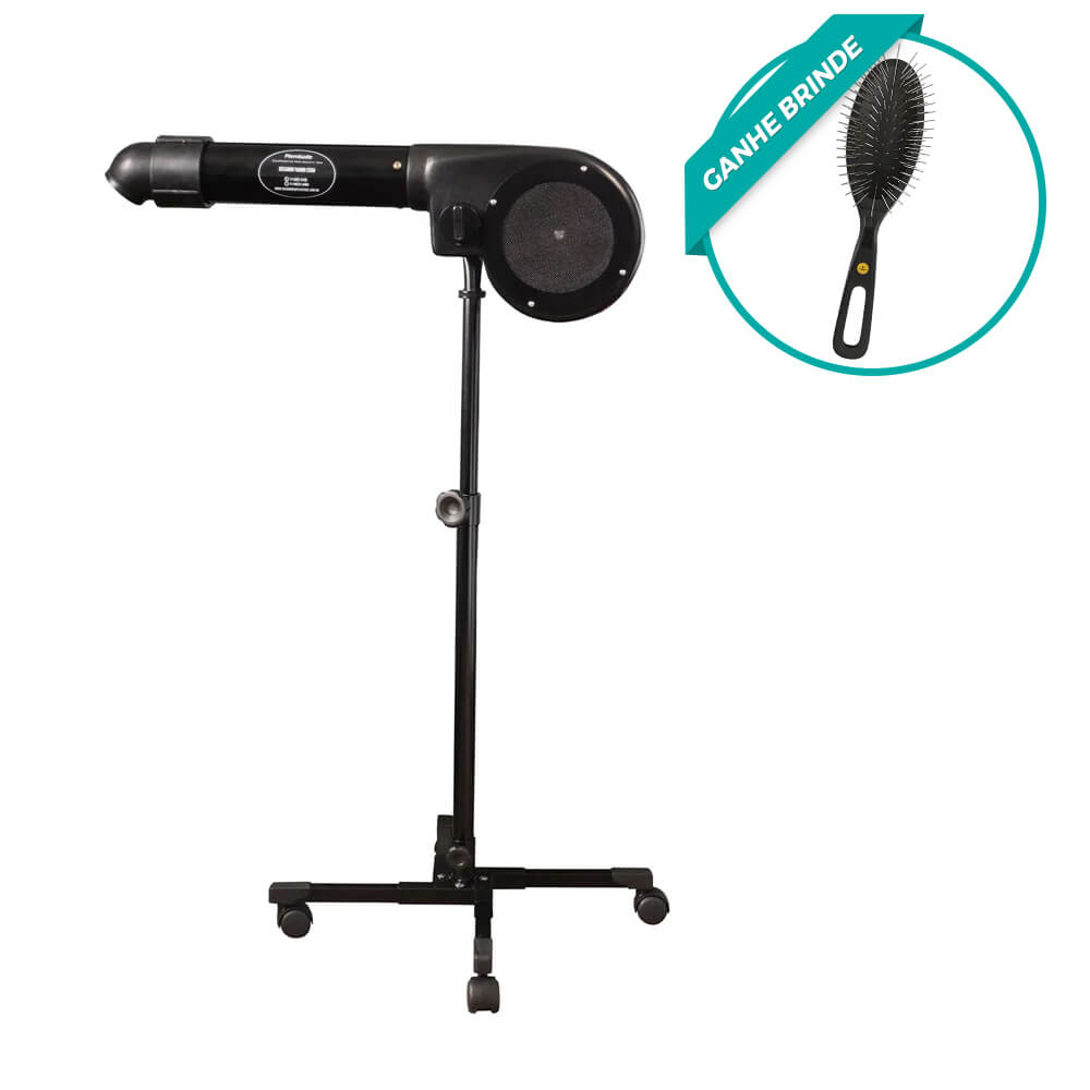 Secador 3 Temperaturas Turbo Para Pet Shop, Banho E Tosa Preto 220V Plenitude