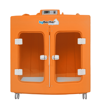 Máquina De Secar Animais Com Rodinhas Bybecker - Spa Pet Laranja