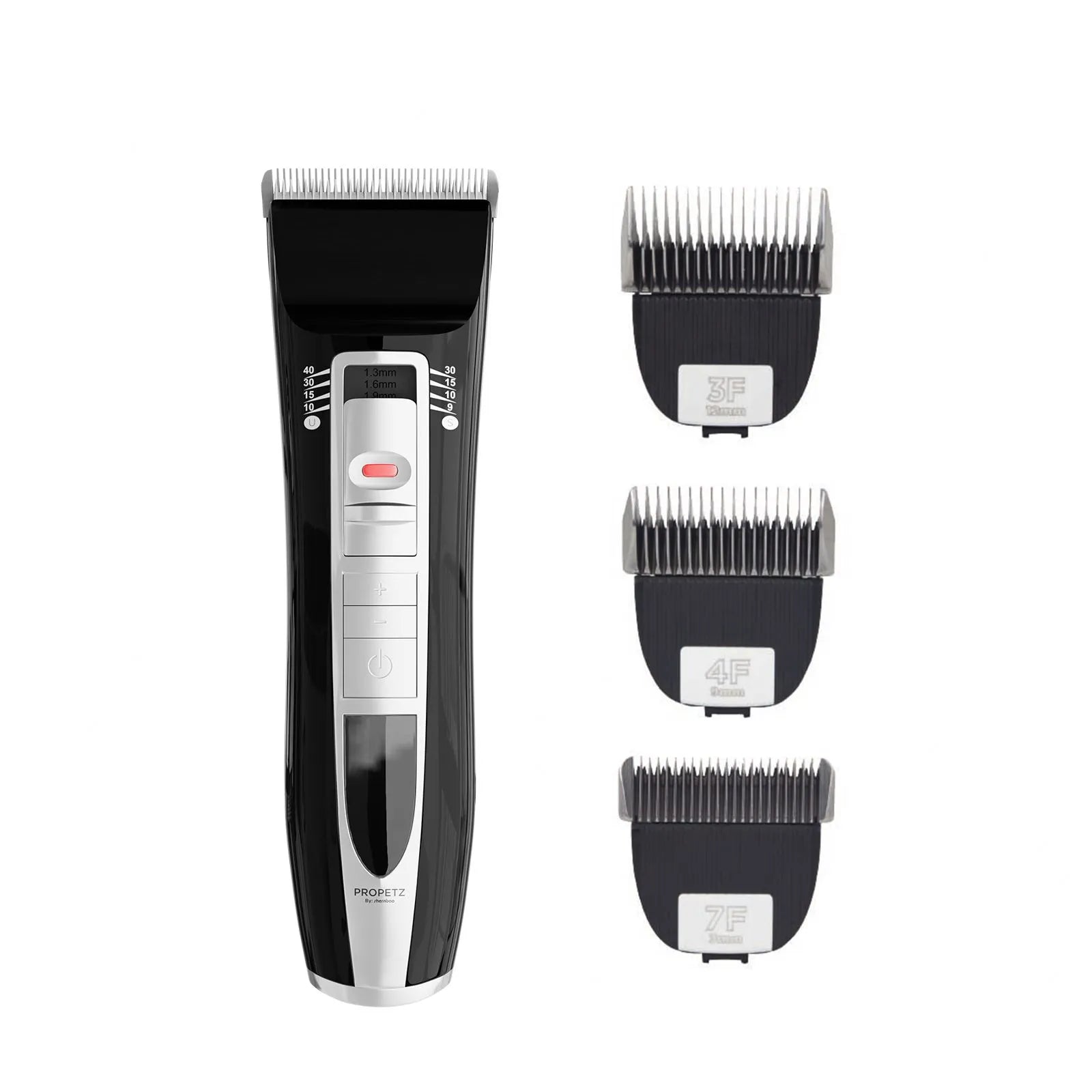 Máquina De Tosa Propetz PRO6 Preta Bivolt + Lâminas PRO6 3f, 4f E 7f