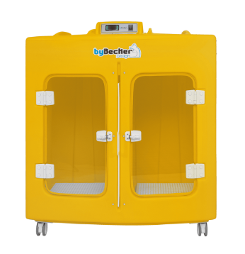 Máquina De Secar Animais Com Rodinhas Bybecker - Spa Pet Amarela