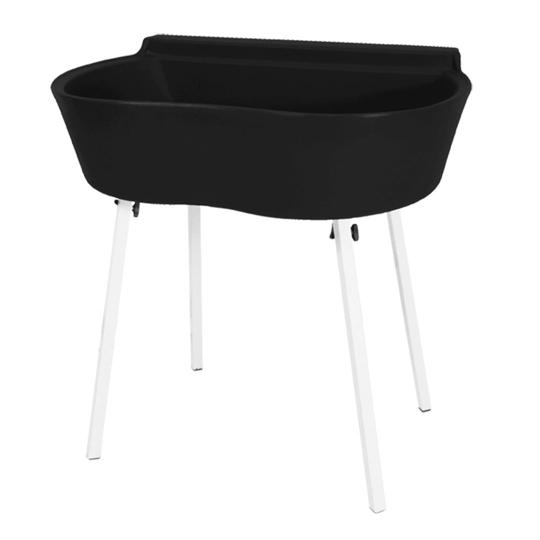 Banheira Rotomoldada Para Banho E Tosa Bybecker Com Suporte - Preto