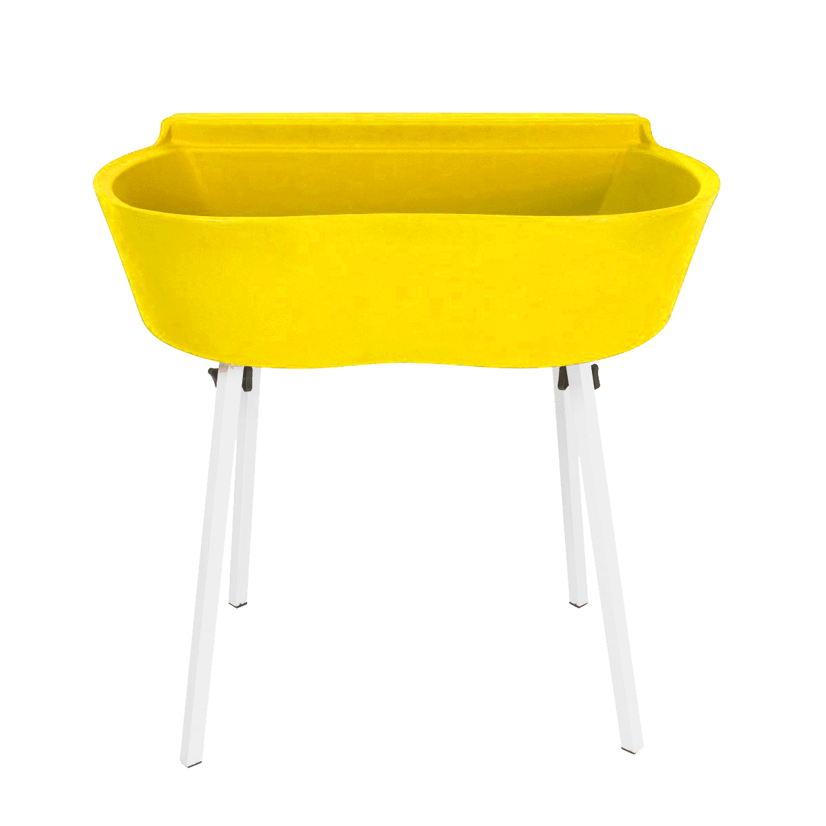 Banheira Rotomoldada Para Banho E Tosa Bybecker Com Suporte - Amarela