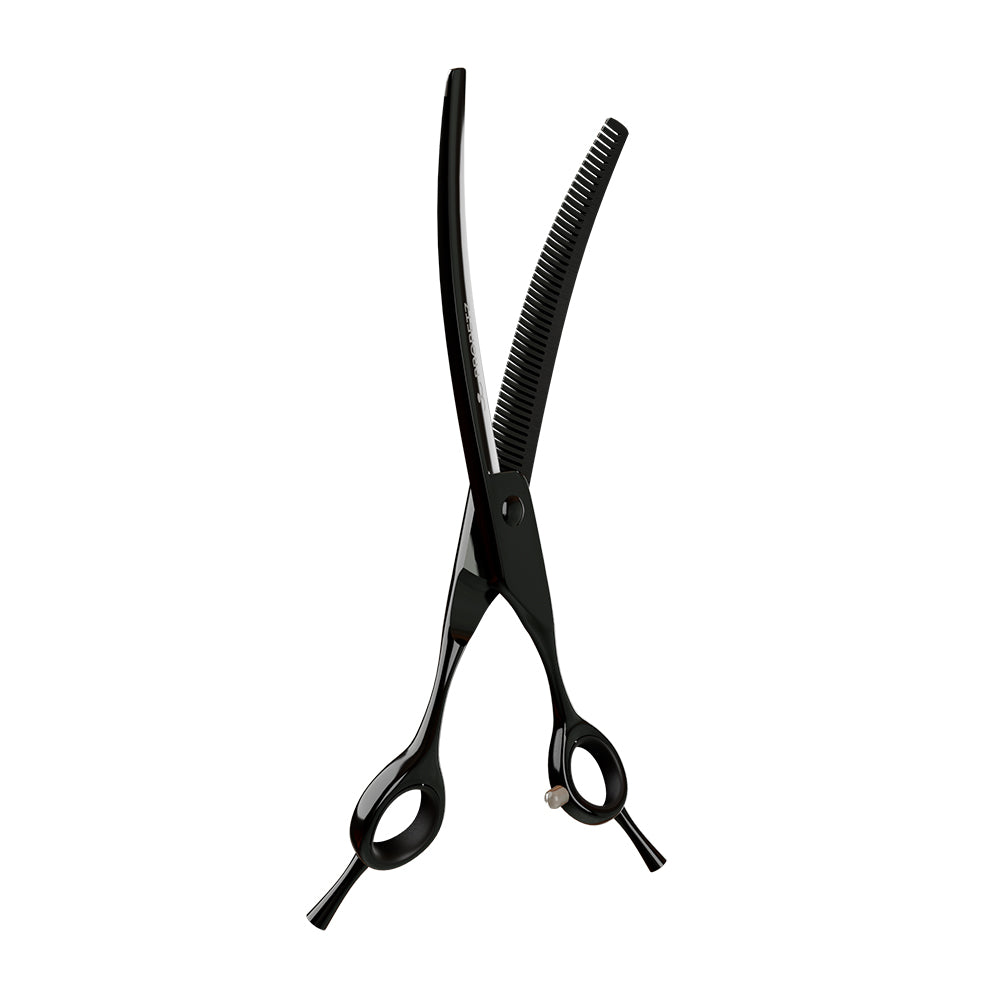 Tesoura Para Tosa Profissional Semi-Dentada Curva 440C 7.5” Super Premium – Propetz
