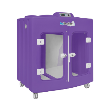 Máquina De Secar Animais Com Rodinhas Bybecker - Spa Pet Roxa