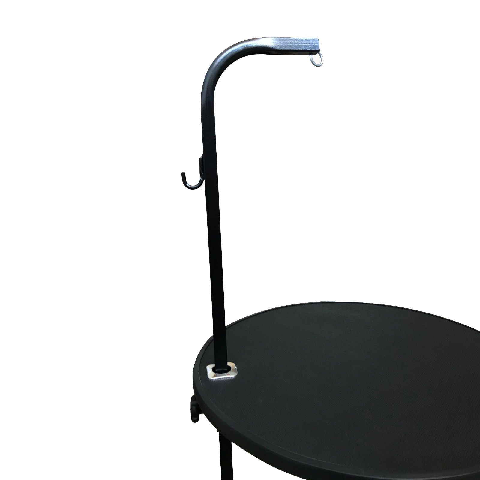 Mesa De Tosa Com Regulagem De Altura, Tampo Redondo Giratório 60X60 Preto - Plenitude