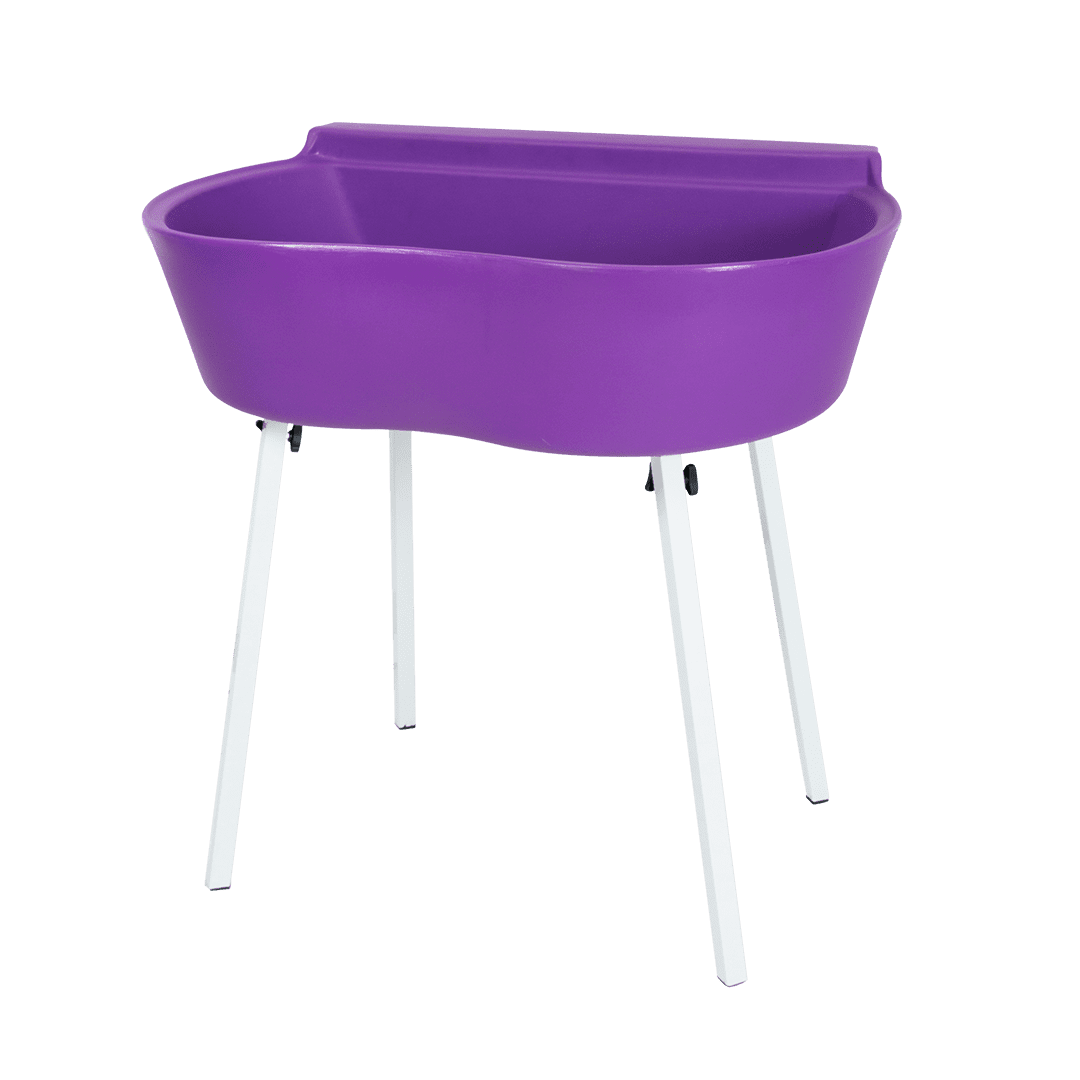 Banheira Rotomoldada Para Banho E Tosa Bybecker Com Suporte - Roxo
