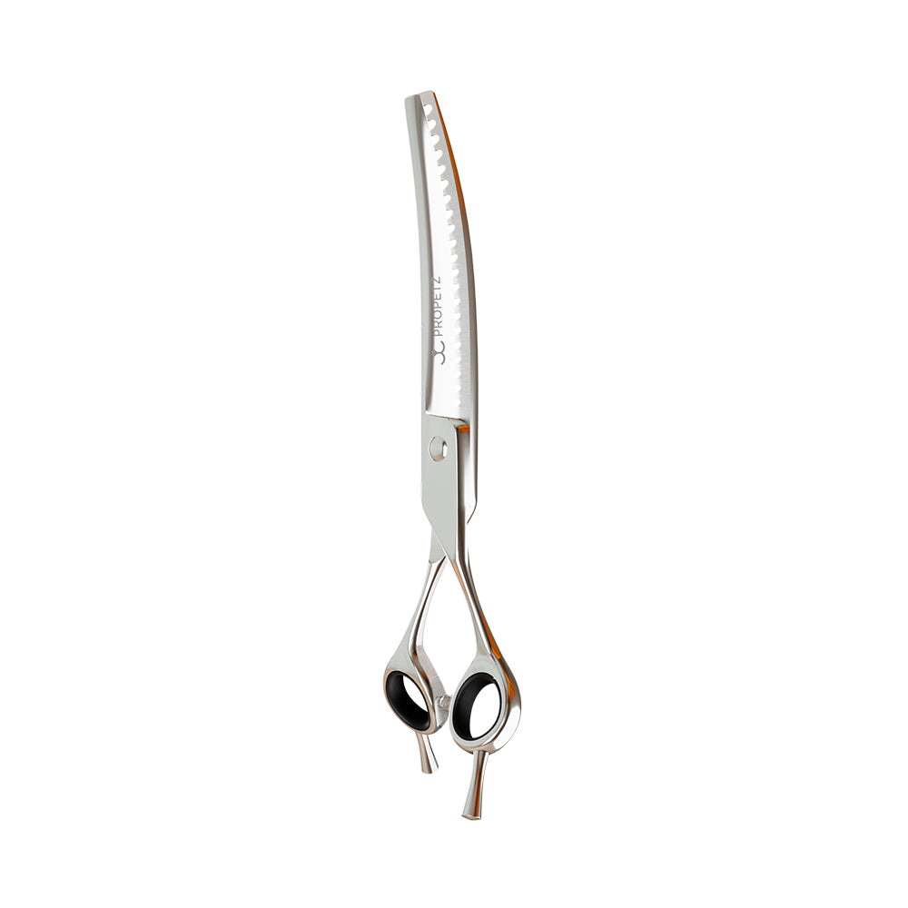 Tesoura Para Tosa Profissional Tubarão Curva Chrome 440c 7” Premium – Propetz