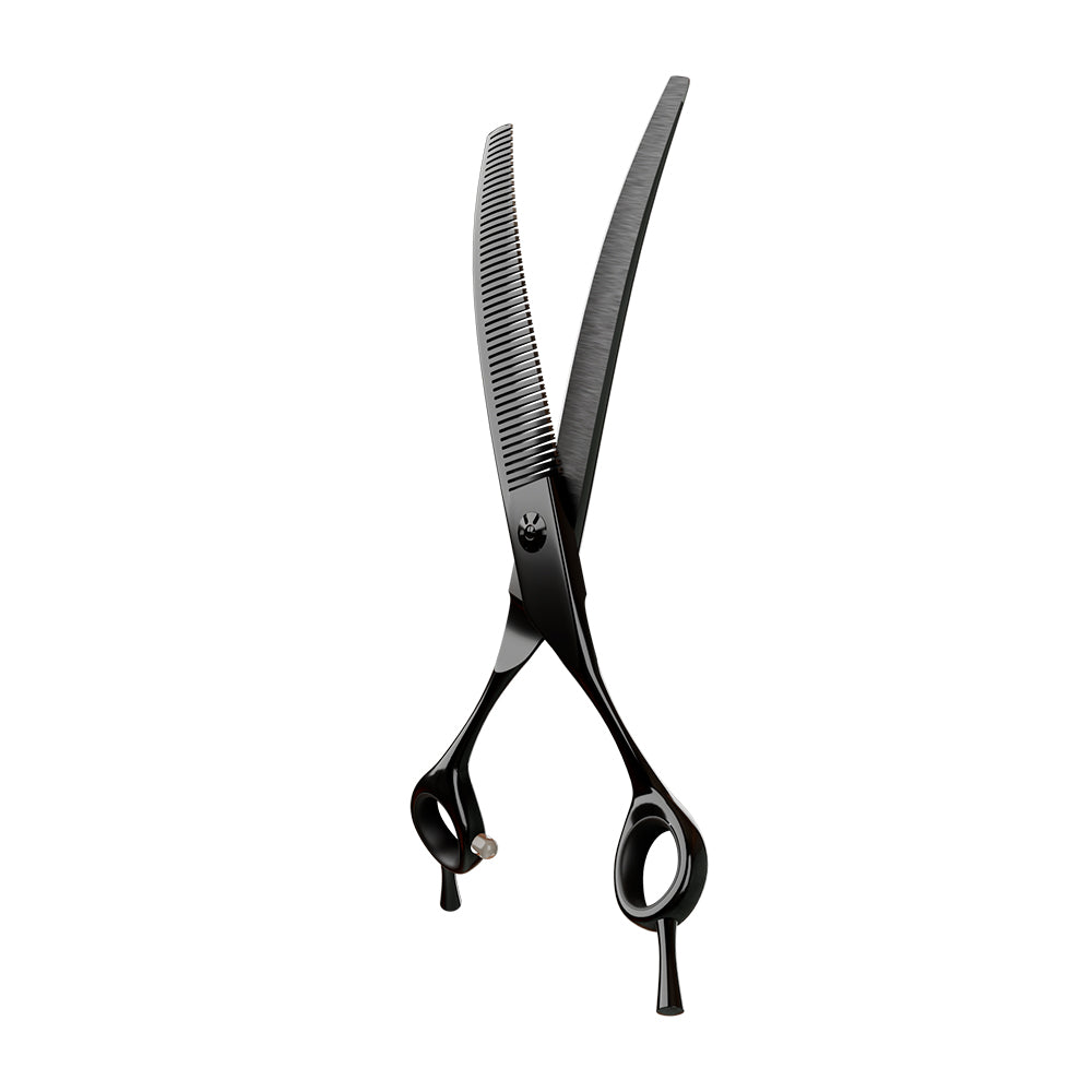Tesoura Para Tosa Profissional Semi-Dentada Curva 440c 7.5” Super Premium – Propetz