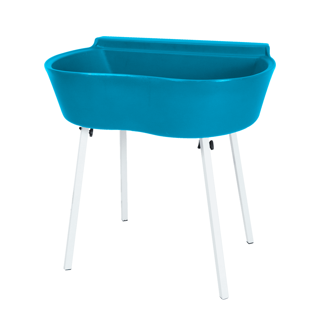 Banheira Rotomoldada Para Banho E Tosa Bybecker Com Suporte - Azul