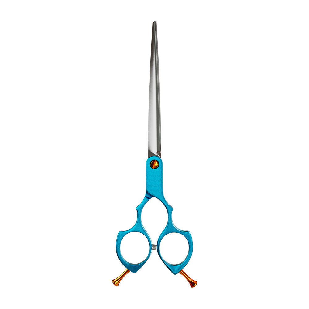 Tesoura Curva 7 Alumínio Propetz Akemi - Azul