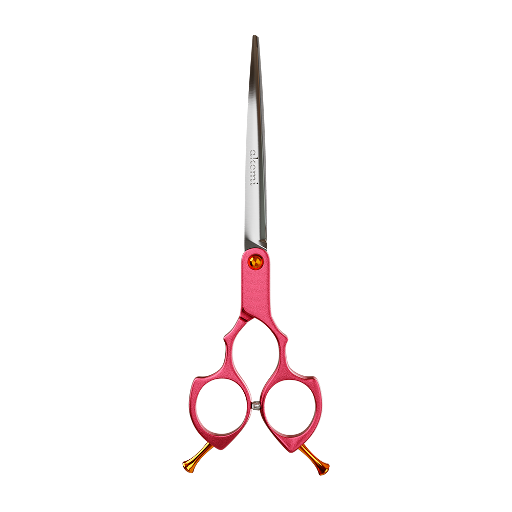 Tesoura Curva 7 Alumínio Propetz Akemi - Rosa