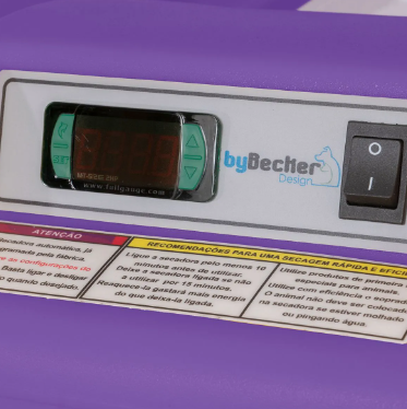 Máquina De Secar Animais Com Rodinhas Bybecker - Spa Pet Roxa