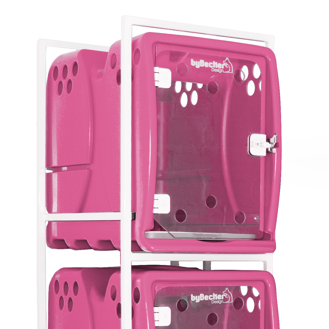 Canil Rotomoldado Pequeno Bybecker - Rosa (Modulo)