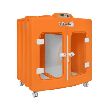 Máquina De Secar Animais Com Rodinhas Bybecker - Spa Pet Laranja