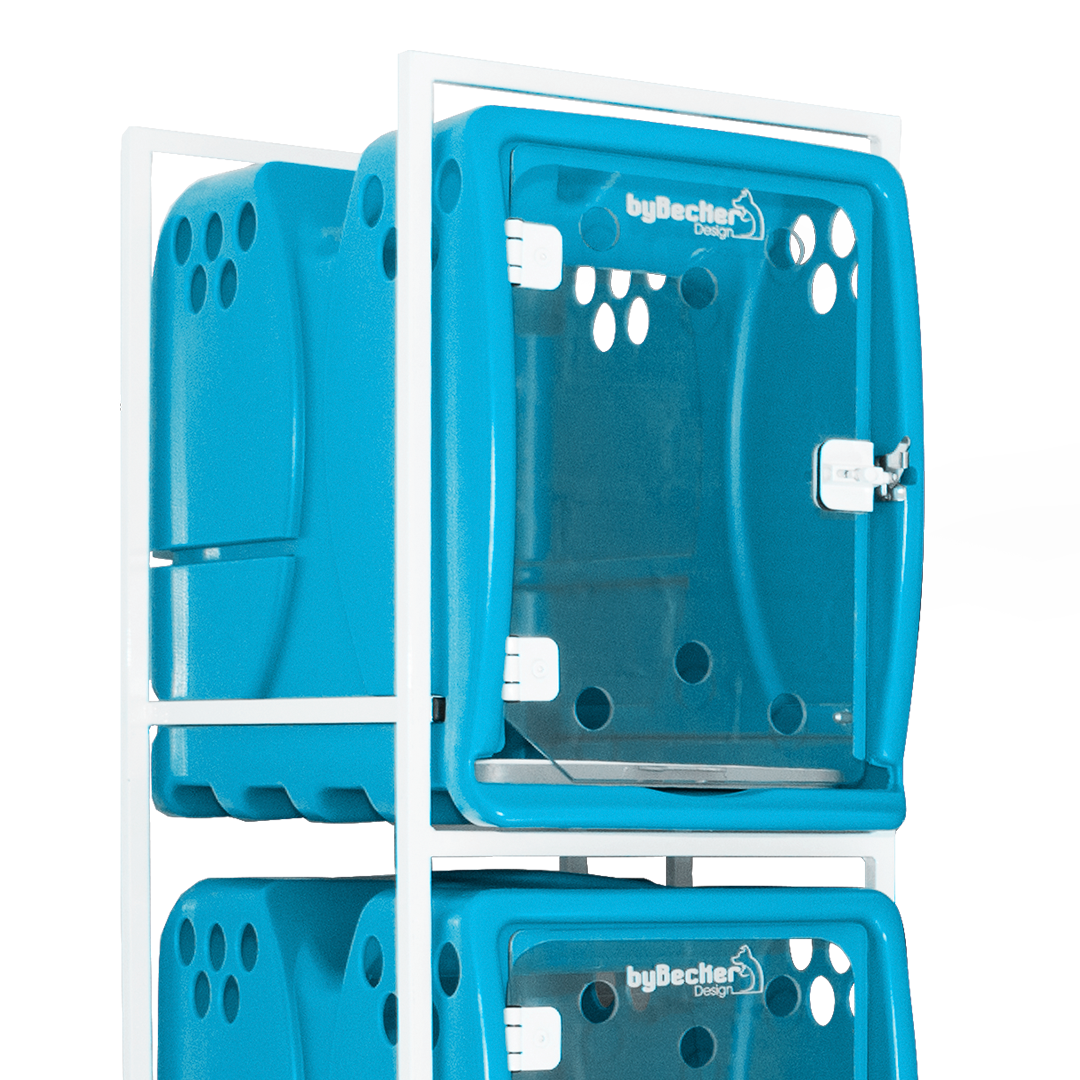 Canil Rotomoldado Pequeno Bybecker - Azul (Modulo)