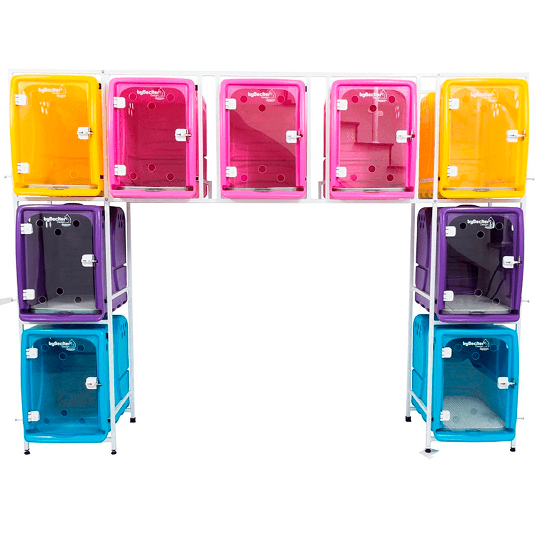 Canil Rotomoldado Para Animais, 9 Lugares - Bybecker