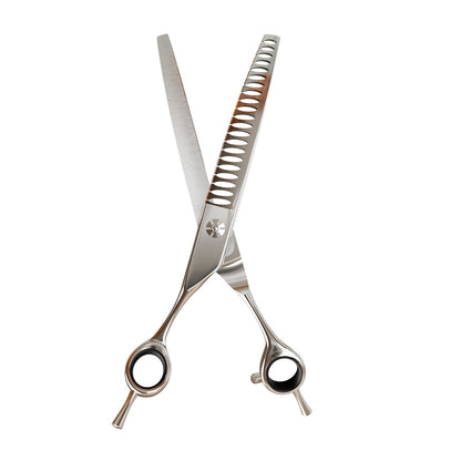 Tesoura Para Tosa Profissional Canhoto Tubarão Gran Piano Chrome 440c 7.5” Premium – Propetz