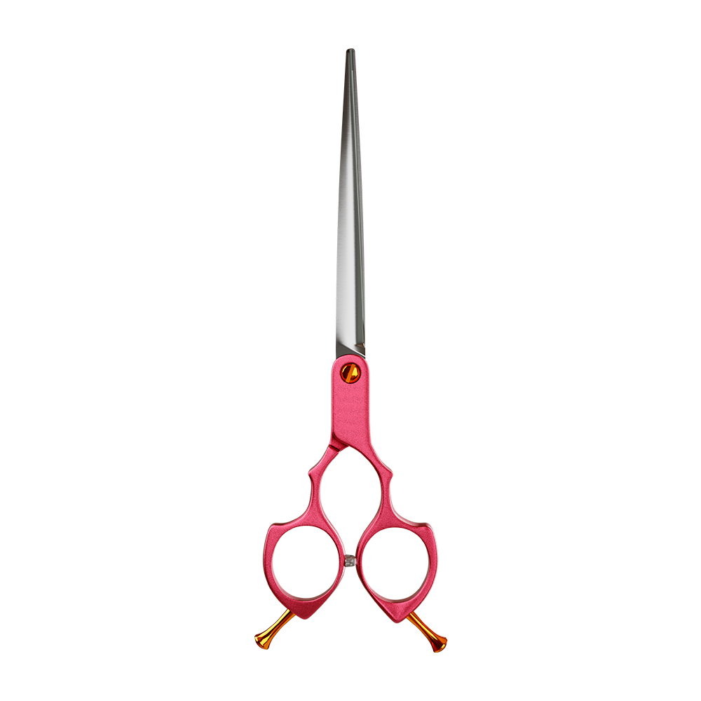 Tesoura Curva 7 Alumínio Propetz Akemi - Rosa