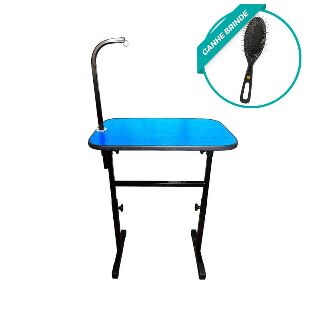 Mesa De Tosa Com Regulagem De Altura E Girafa 65CM Azul - Plenitude