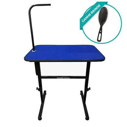 Mesa De Tosa Com Regulagem De Altura E Girafa - Tampo 1,10X60CM | Azul | Plenitude