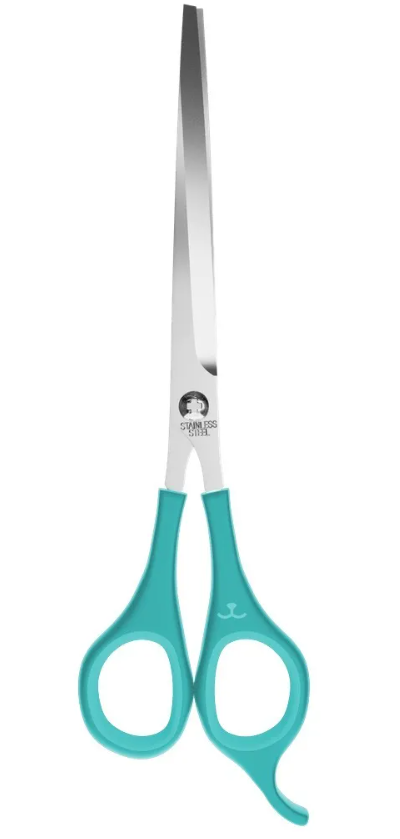 Tesoura Laser Curva 7,5" Azul Propetz