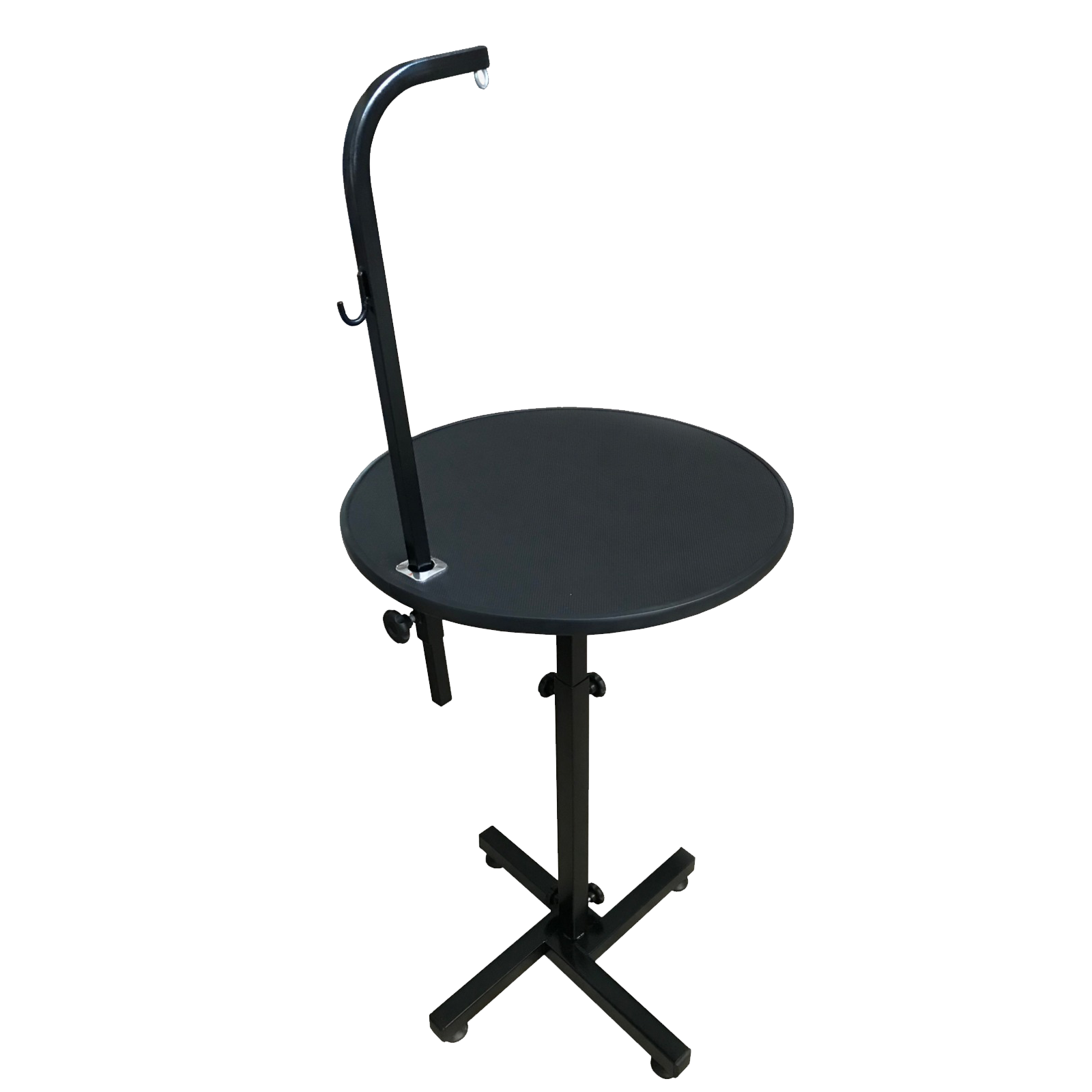 Mesa De Tosa Com Regulagem De Altura, Tampo Redondo Giratório 60X60 Preto - Plenitude