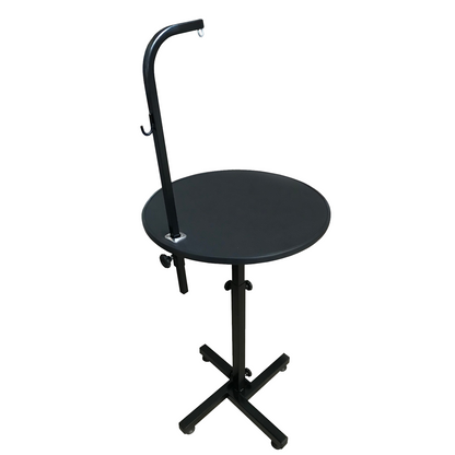 Mesa De Tosa Com Regulagem De Altura, Tampo Redondo Giratório 60X60 Preto - Plenitude