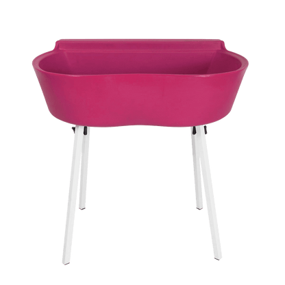 Banheira Rotomoldada Para Banho E Tosa Bybecker Com Suporte - Rosa