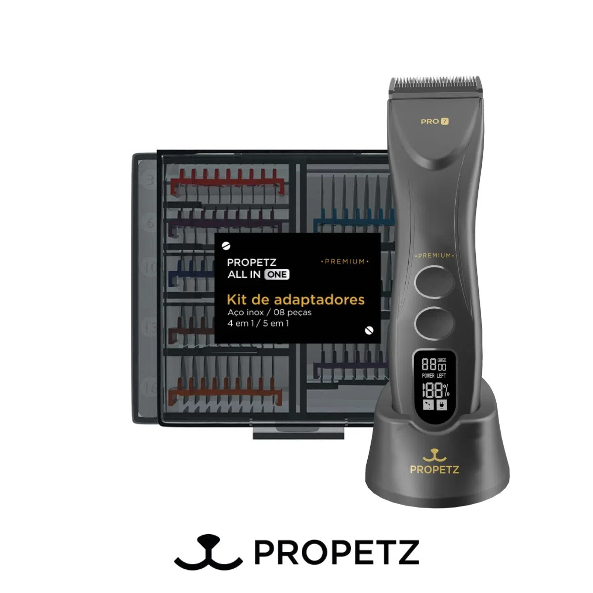 Máquina De Tosar PRO7 Com Kit De Adaptadores All In One Propetz