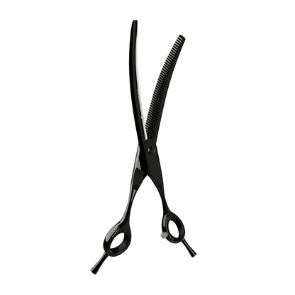 Tesoura Para Tosa Profissional Semi-Dentada Curva 440C 7.5” Super Premium – Propetz