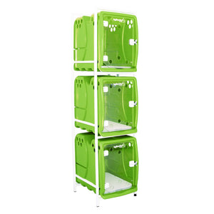 Canil Para Cachorro Rotomoldado 3 Lugares Verde 212 Bybecker