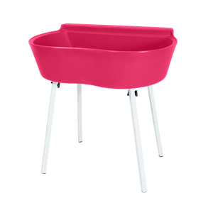Banheira Rotomoldada Para Banho E Tosa Bybecker Com Suporte - Rosa