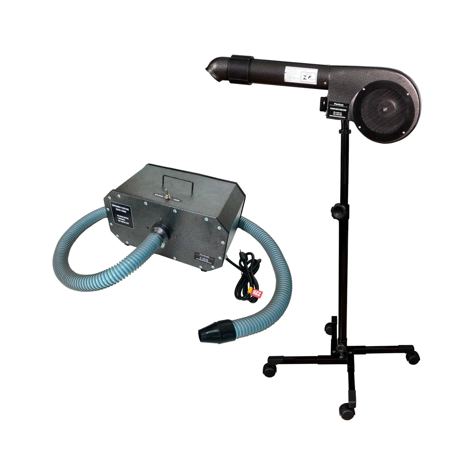 Secador Super Turbo Plenitude + Soprador 2 Motores Silencioso Super Turbo Plenitude - Cinza - 220V