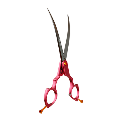 Tesoura Curva 7 Alumínio Propetz Akemi - Rosa