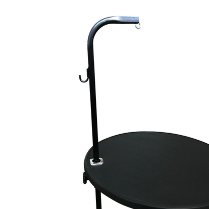 Mesa De Tosa Com Regulagem De Altura, Tampo Redondo Giratório 60X60 Preto - Plenitude