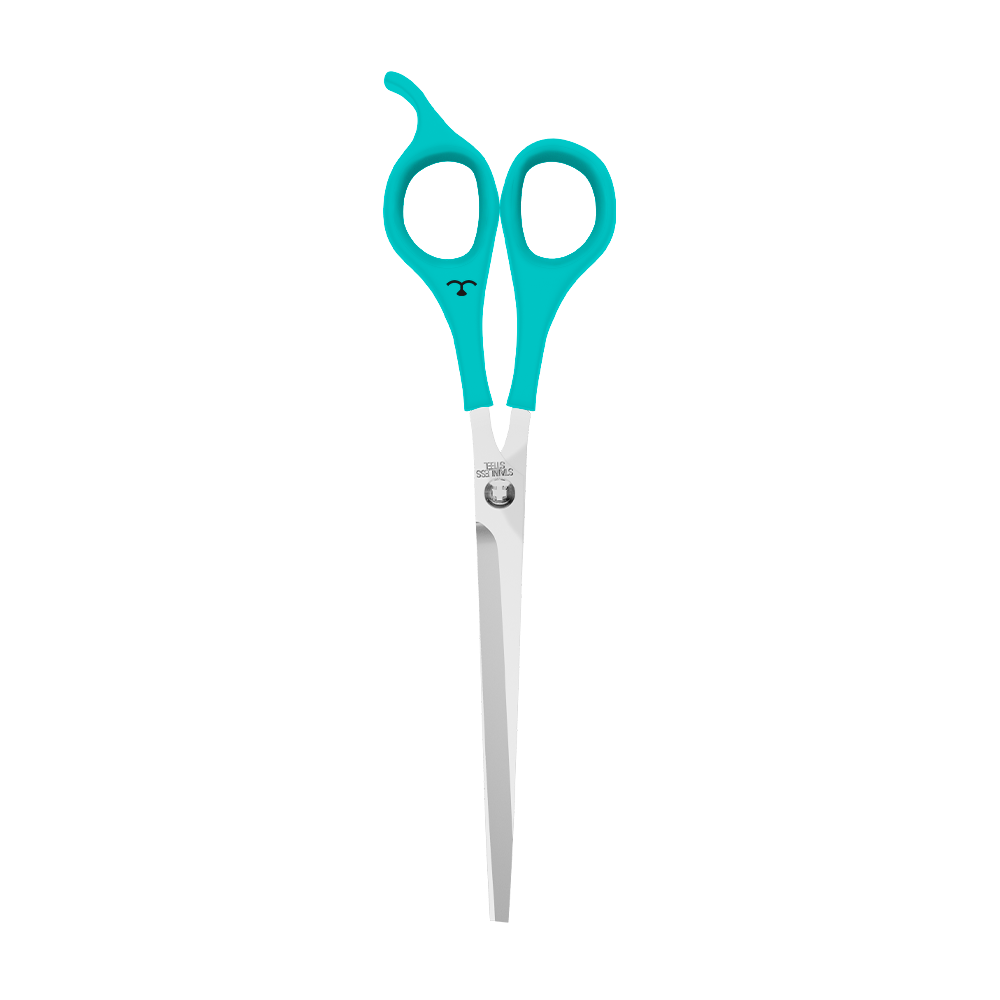 Tesoura Laser Reta 7,5" Azul Propetz