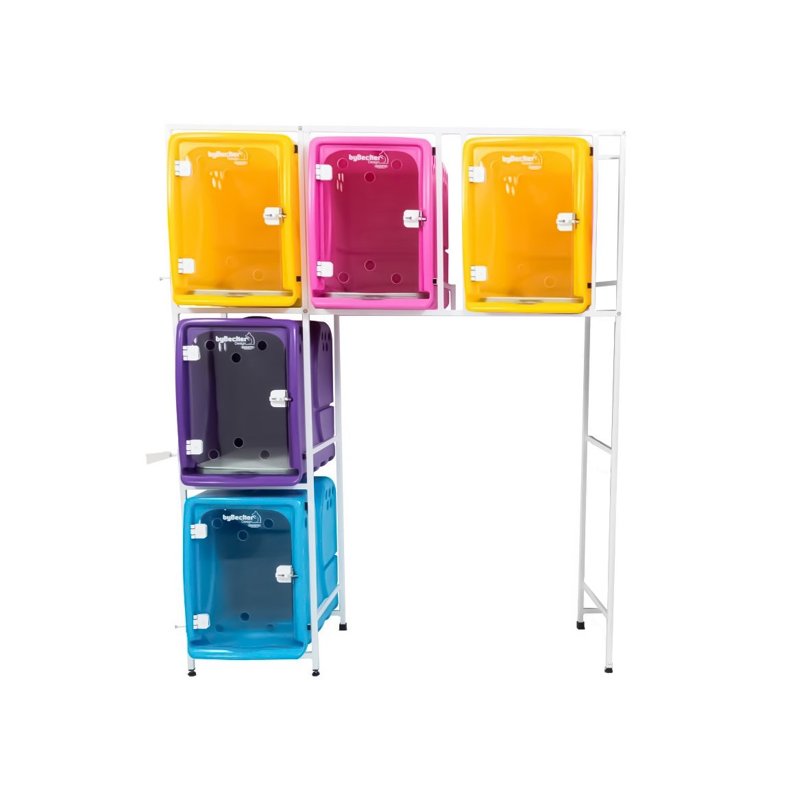 Canil Rotomoldado Para Animais, 5 Lugares - Bybecker