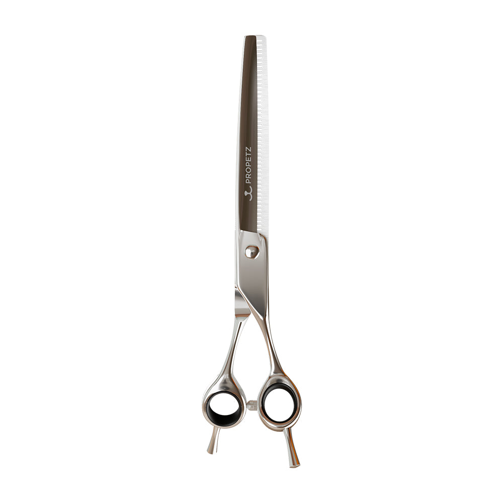 Tesoura Para Tosa Profissional Semi-Dentada Curva Chrome 440c 7.5” Premium – Propetz
