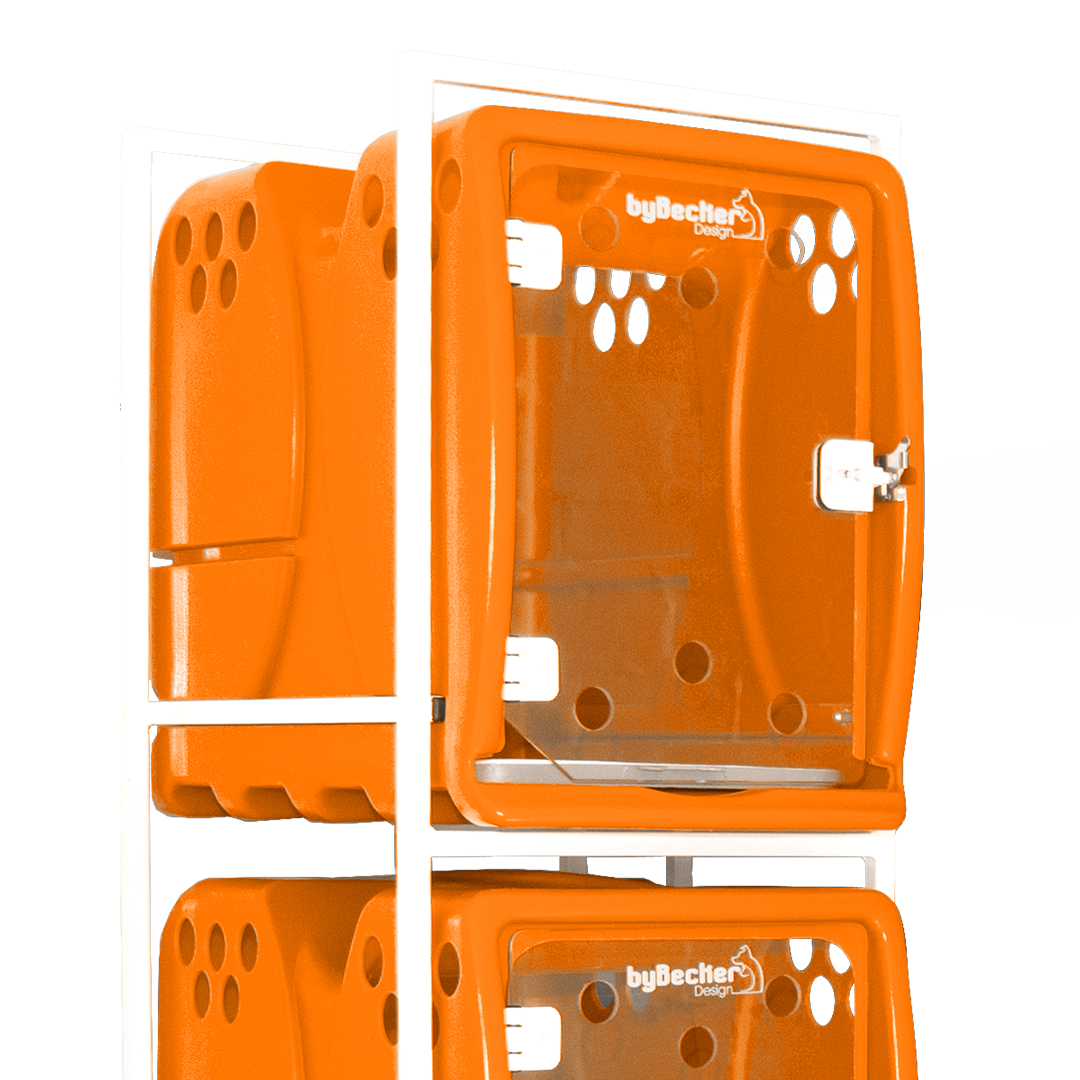 Canil Rotomoldado Pequeno Bybecker - Laranja (Modulo)