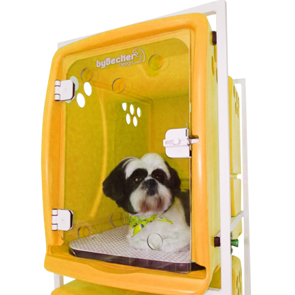 Canil Rotomoldado Pequeno Bybecker - Amarelo (Modulo)