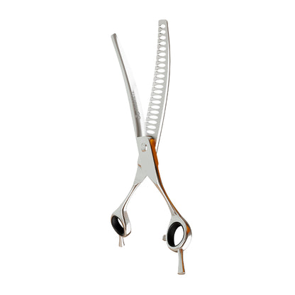 Tesoura Para Tosa Profissional Tubarão Curva Chrome 440c 7.5” Premium – Propetz