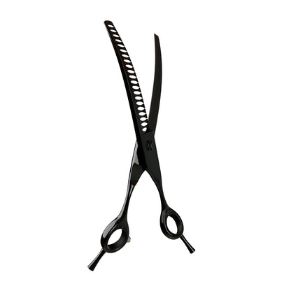 Tesoura Para Tosa Profissional Tubarão Curva 440C 7.5” Super Premium – Propetz