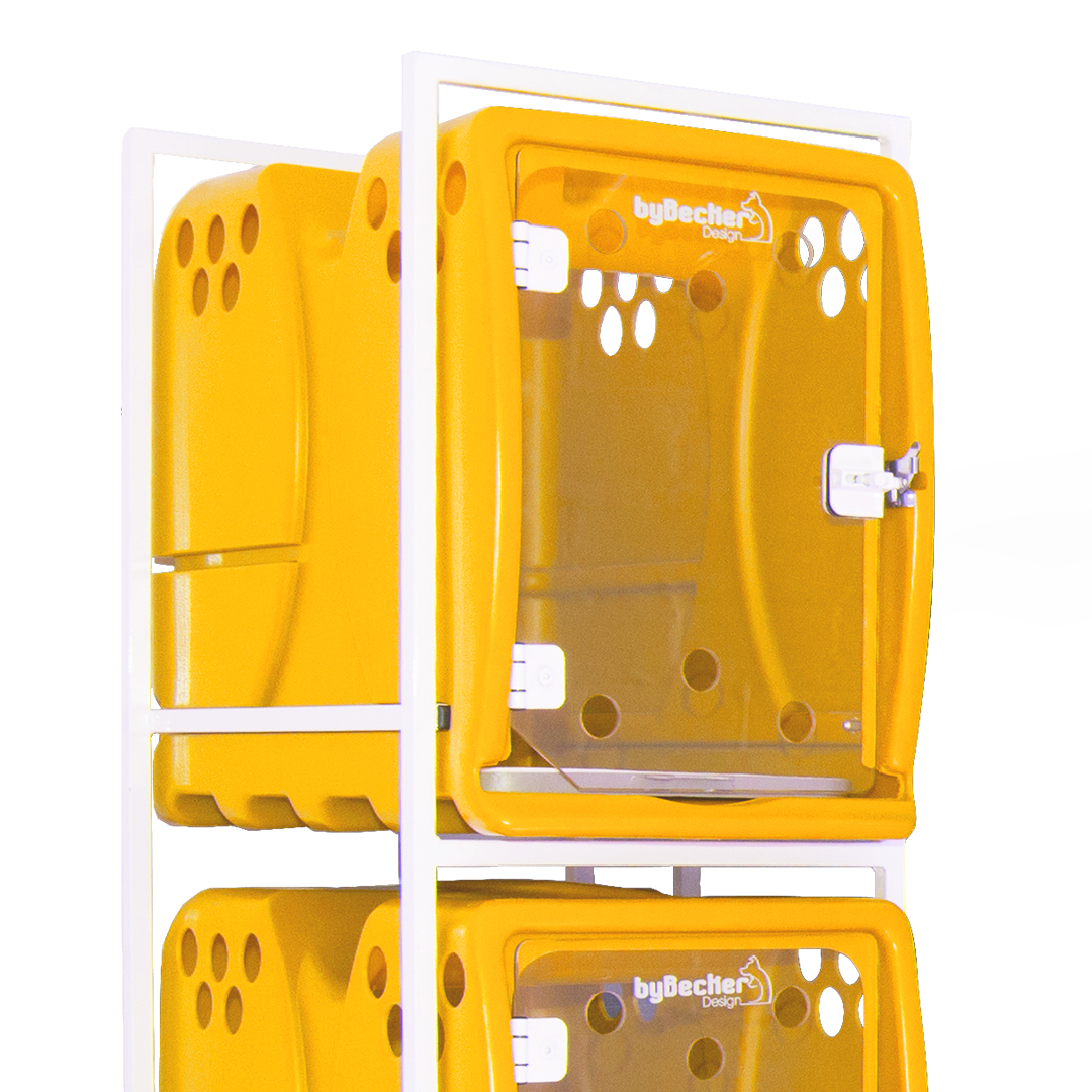 Canil Rotomoldado Pequeno Bybecker - Amarelo (Modulo)