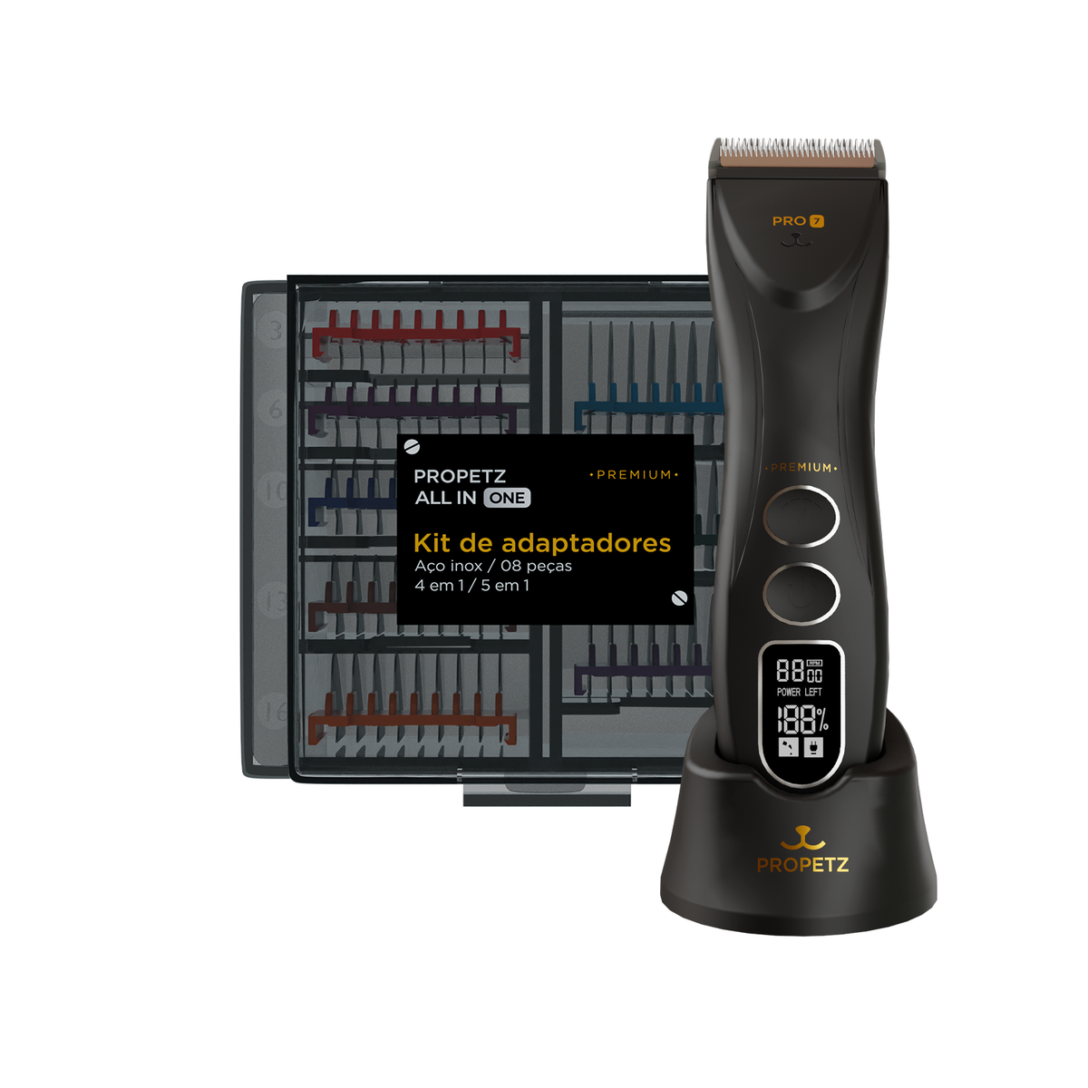Máquina De Tosar PRO7 Com Kit De Adaptadores All In One Propetz