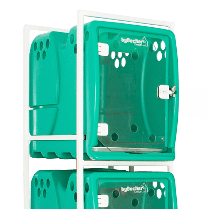 Canil Para Cachorro Rotomoldado 3 Lugares Verde Bybecker