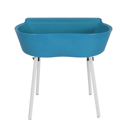 Banheira Rotomoldada Para Banho E Tosa Bybecker Com Suporte - Azul