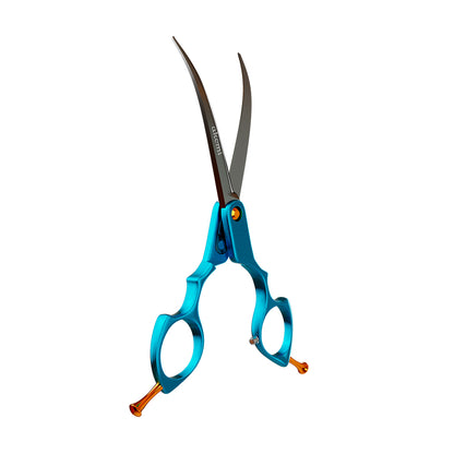 Tesoura Curva 6.5 Alumínio Propetz Akemi - Azul