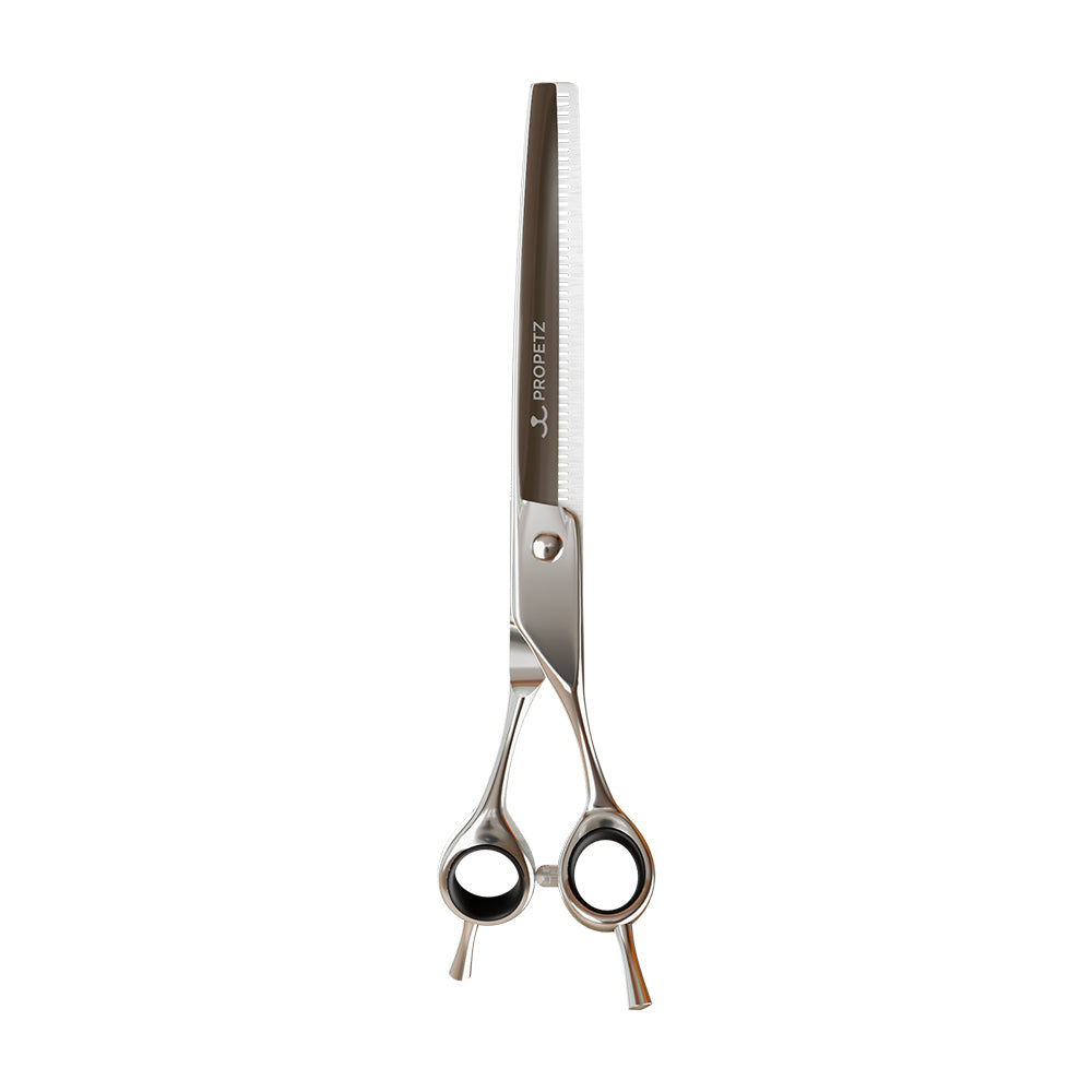 Tesoura Para Tosa Profissional Semi-Dentada Curva Chrome 440c 7” Premium – Propetz