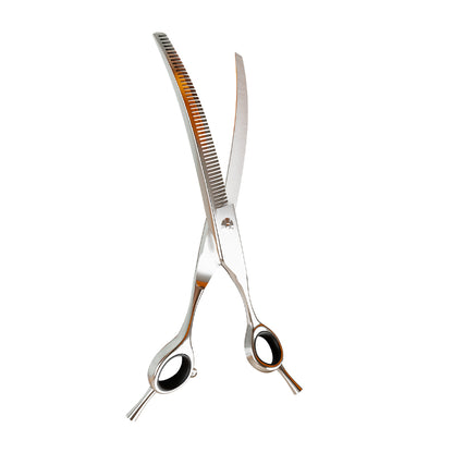 Tesoura Para Tosa Profissional Semi-Dentada Curva Chrome 440c 7.5” Premium – Propetz