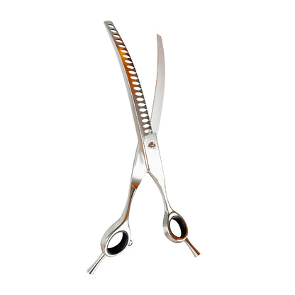 Tesoura Para Tosa Profissional Tubarão Curva Chrome 440c 7.5” Premium – Propetz